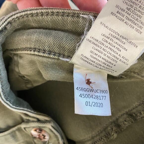 Sam Edelman The Cargo Ankle Pants Utility Crop Pant Moss Green Straight Size 31 - Picture 11 of 11